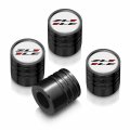 Ipick Image For Chevrolet Camaro Zl1-1le Logo In White On Black Aluminum Cylinder-style Tire Valve Stem Caps