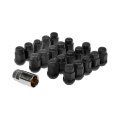 Acorn Nut Lock Set For Dodge Dakota 1990 To 2004 Black Matte Alloy Steel Wheel Locks Fine Thread Bulge Seat 20 Piece With Key