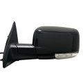 Spieg Driver Side Mirror For 2010-2012 Ram 1500 Power Adj Heated Glass Manual Fold Puddle Lamp Turn Signal Light Black 11 Pins 