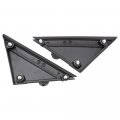 Secosautopartsa Pair Door Mirror Flag Cover Moldings Left Right Gloss Black Compatible With Fiat 500 2012-2019 1sh17kx7aa