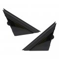 Secosautopartsa Pair Door Mirror Flag Cover Moldings Left Right Gloss Black Compatible With Fiat 500 2012-2019 1sh17kx7aa