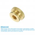 Uxcell Knurled Thumb Nuts 4pcs M5 X D12mm H9mm Brass High Head Blind Hole With Collar Round Knobs Fasteners For 3d Printer