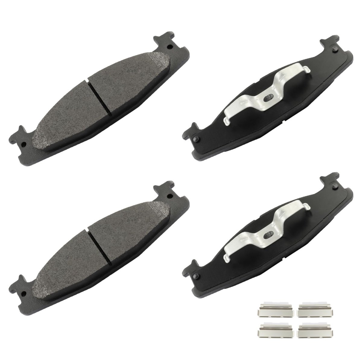 D632 Front Disc Brake Pad Set With Hardware For Ford Bronco E 150 Econoline And F Metal Pads 7503