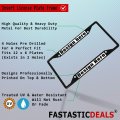 Fastasticdeals Metal Insert License Plate Frame Spade Weatherproof Car Accessories Black 4 Holes Solid