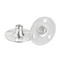 M6 Brad Hole Tee Nut 12pcs Carbon Steel Round Base Screw-in T-nuts Furniture Hardware Flange Female Thread Insert Nuts M6x28x1 