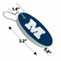 Graphics More Millikin University Primary Logo Floating Keychain Oval Foam Fishing Boat Buoy Key Float