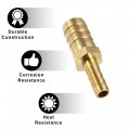 X Autohaux 2 Pcs 14mm 8mm Straight Shaped Hose Barb Barbed Tube Pipe Fitting Brass Connector