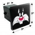 Looney Tunes Sylvester Face Tow Trailer Hitch Cover Plug Insert