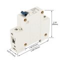 Baomain Dz47-63 1 Pole Mcb Miniature Circuit Breaker Ac 230v 400v C6 C10 C16 C20 C25 C32 C40 C50 C63 20 Amp