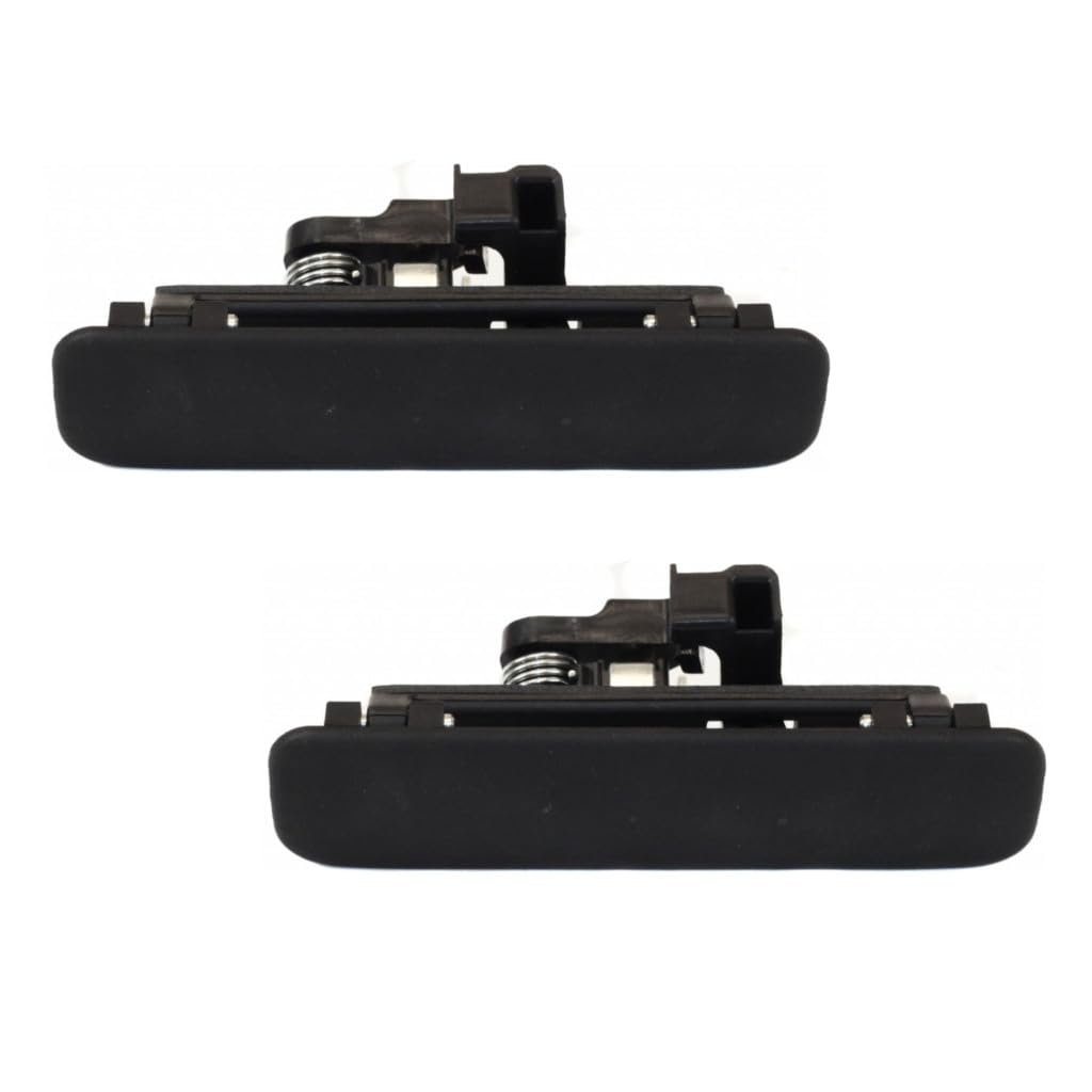 Rear Exterior Door Handles Pair For Ford E-350 Econoline 1992 To 1998 Hinged Textured Black Plastic Replaces 8c2z1526604bd