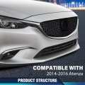 Front Bumper Upper Mesh Hood Grille For 2014 2015 2016 Mazda 6 Atenza Black And Silver Abs Replacement Grill