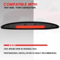 Auto Dynasty High Mount 3d Led Bar Third Tail Brake Light Rear Stop Lamp Compatible With Ford Expedition 97-02 Chrome Housing