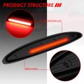 Auto Dynasty High Mount 3d Led Bar Third Tail Brake Light Rear Stop Lamp For Ford Expedition 97-02 Chrome Housing Smoked Lens