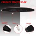 Auto Dynasty High Mount 3d Led Bar Third Tail Brake Light Rear Stop Lamp Compatible With Ford Expedition 97-02 Chrome Housing