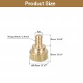 Uxcell M4x6mm Knurled Thumb Screws 6pcs Brass Bolts With Shoulder Grip Knobs Fasteners Tone