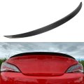 Lip Rear Trunk Spoiler Wing Carbon Fiber Fits For 2010-2016 Hyundai Genesis Coupe Glossy Black 