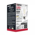Satco 6 Pack Dimmable Led Filament Lamps S12416 High Lumens 8 Watt A19 Clear Medium Base 3500k 90 Cri 120 Volt For Use At