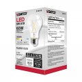 Satco 6 Pack Dimmable Led Filament Lamps S12416 High Lumens 8 Watt A19 Clear Medium Base 3500k 90 Cri 120 Volt For Use At