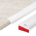 6 56ft X 1 38 0 39 Carpet To Tile Transition Strip Self-adhesive Edge Pvc Gap Cover Laminate Trim For Uneven Surfaces White 