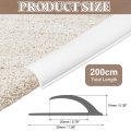 6 56ft X 1 38 0 39 Carpet To Tile Transition Strip Self-adhesive Edge Pvc Gap Cover Laminate Trim For Uneven Surfaces White