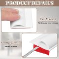 6 56ft X 1 38 0 39 Carpet To Tile Transition Strip Self-adhesive Edge Pvc Gap Cover Laminate Trim For Uneven Surfaces White