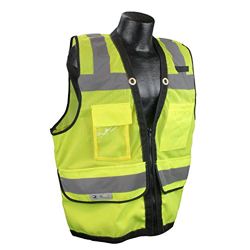 Radians Sv59z-2zgd-l Class 2 Heavy Duty Surveyor Safety Vest Hi-viz Green Large