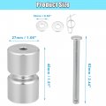 X Autohaux 2 Pcs Trailer Tailgate Lift Assist Rollers Aluminum Alloy With 1 4 Flat Washers Locking Rings Clevis Pins Kit Car