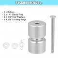 X Autohaux 2 Pcs Trailer Tailgate Lift Assist Rollers Aluminum Alloy With 1 4 Flat Washers Locking Rings Clevis Pins Kit Car