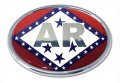 Arkansas Oval Chrome Auto Emblem 