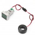 Meter Indicator Light Display Ac50a 500v 2 In1 Mini Digital Ammeter Voltmeter Square Signal Lamp Indication Warning Accident