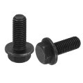 5pcs M10 1 5 X 25mm Metric Flange Hex Cap Bolts Fully Threaded Din 6921 Carbon Steel Black Oxide Plated Hexagon Screws Grade 10 