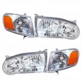 Headlights Front Head Lamps W Corner Signal Replacement 2001 2002 Toyota Corolla Projector Corner Pair Left Right Side