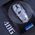 Autek For Audi Key Fob Coverchain Metal Key Case A4 Q7 Q5 Tt A3 A6 Sq5 Sq7 R8 S5 Keyless Smart Remote Silver Small