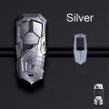 Autek For Audi Key Fob Coverchain Metal Key Case A4 Q7 Q5 Tt A3 A6 Sq5 Sq7 R8 S5 Keyless Smart Remote Silver Small