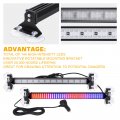Xridonsen 2 In 1 Emergency Strobe Traffic Advisor Police Light Bar 144 Led Windshield Dash Lights Warning Safety Interior Deck