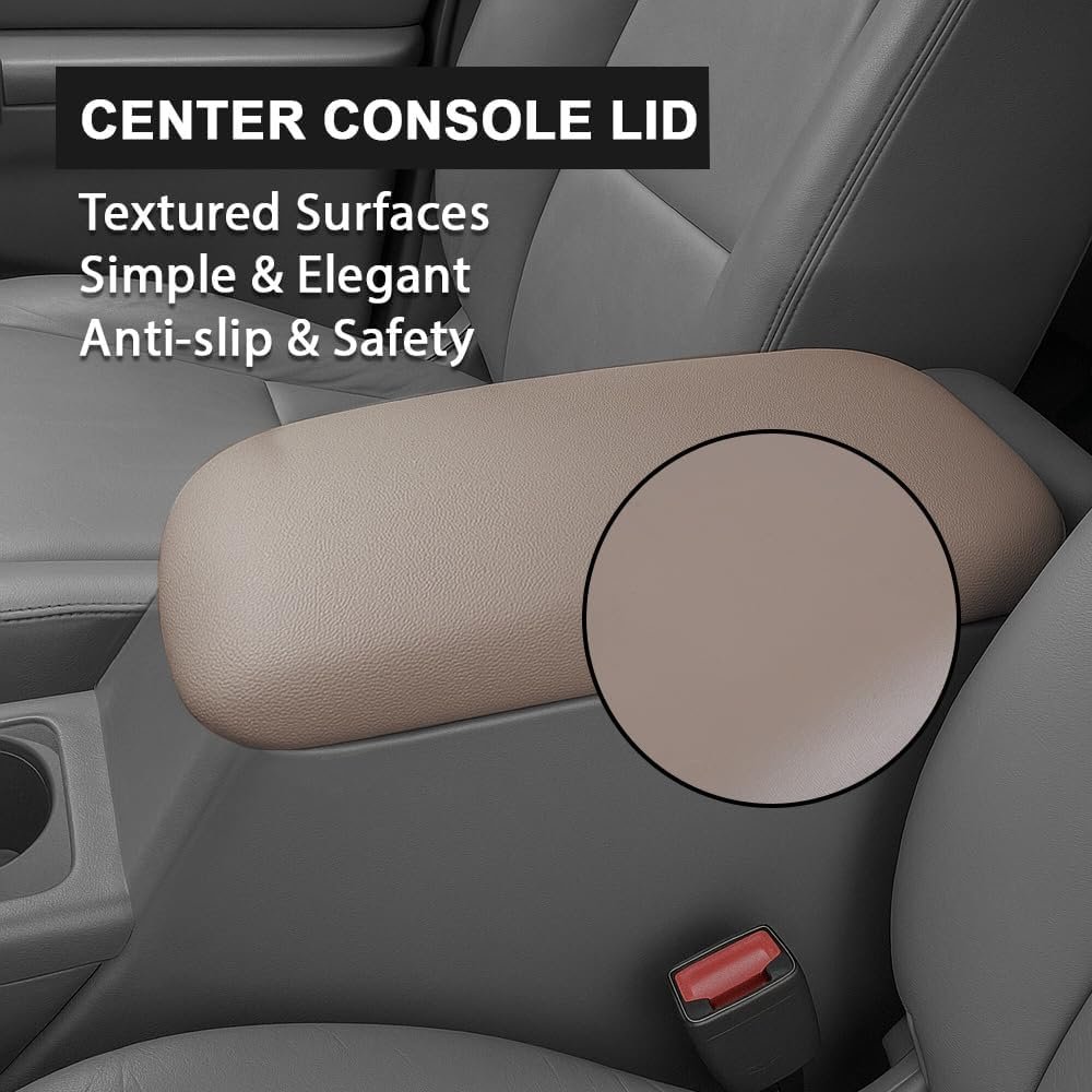Center Console Lid Cover For 1997-2000 Ford Explorer 1997-2001 Mercury Mountaineer 2001-2002 Sport Trac 924-882 Beige