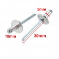 Uxcell 40 Pcs 5mm X 10mm 14mm Aluminum Open End Large Flange Blind Rivets