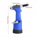 Rivet Gun Kit Tool Electric Cordless Pneumatic Air Nut Riveter 2 4 3 0 8mm Kp-708