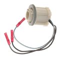 Carlights360 For Lincoln Mark Vii 1990 1991 1992 License Light Socket White Color Wire Lead Terminal Snap Fit Round Connector 3 