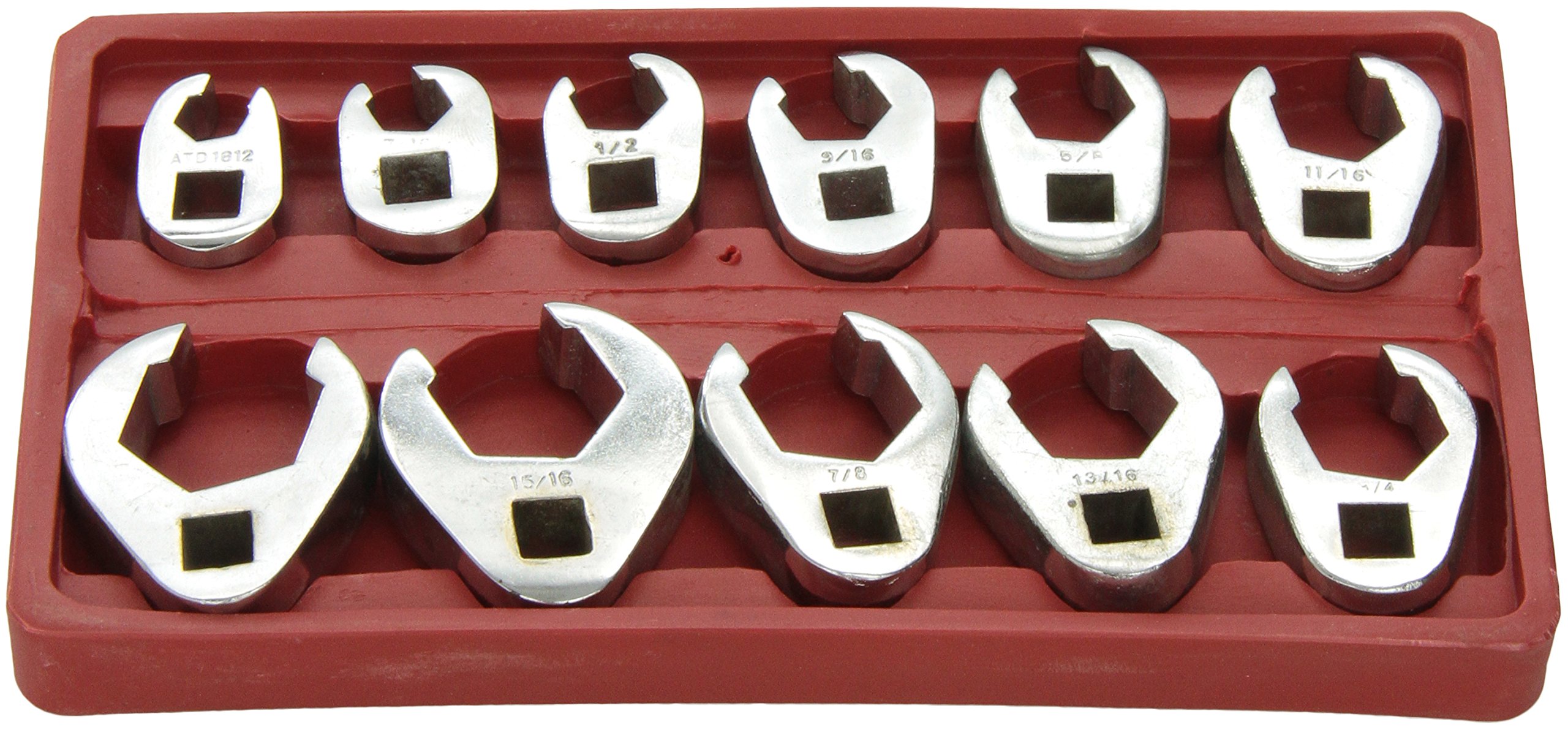 Atd Tools 1090 11piece Sae Crowfoot Wrench Set