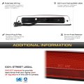 Full Led Third Brake Tail Cargo Chmsl Light For 1994-2001 Dodge Ram 1500 2500 3500 Pickup Chrome Housing Clear Lens Direct