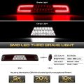Full Led Third Brake Tail Cargo Chmsl Light For 1994-2001 Dodge Ram 1500 2500 3500 Pickup Chrome Housing Clear Lens Direct