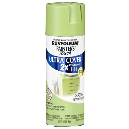 Rust-oleum 249077 Painters Touch Multi Purpose Spray Paint 12-ounce Satin Green Apple