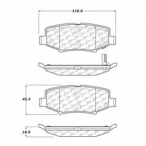 Centric 102 12740 C-tek Disc Brake Pad Set For Select Jeep And Dodge Model Years