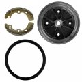 Caltric Rear Brake Hub With Seal And Shoes Compatible Kawasaki Mule 3010 Trans 4x4 Kaf620j 2005-2006