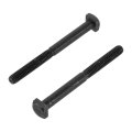 Square Head Bolts 3 8-16 X 4 In Black Oxide Carbon Steel Heavy Duty Machine Screws 5 Pieces 