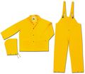 Mcr Safety 2303x4 Classic Industry Standard Pvc Polyester 3-piece Suit With Detachable Hood And Bibpant Yellow 4x-large 