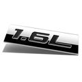 Chrome Finish Metal Emblem 1 6l Badge Black Letter