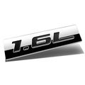 Chrome Finish Metal Emblem 1 6l Badge Black Letter