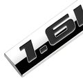 Chrome Finish Metal Emblem 1 6l Badge Black Letter